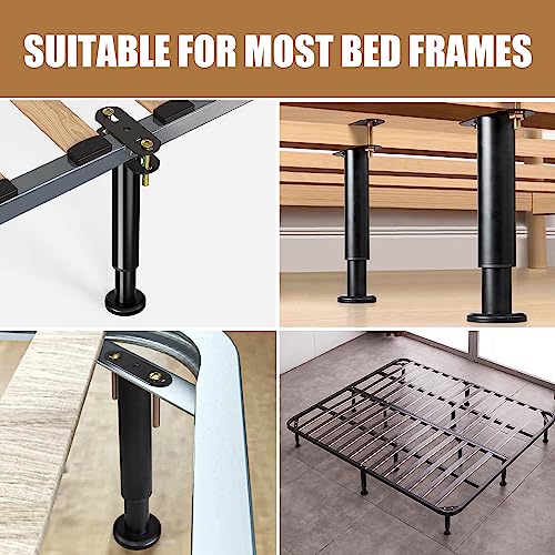 4Pcs Metal Adjustable Height Center Support Leg For Bed Frame, Bed ...