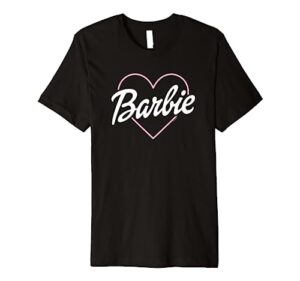 barbie - logo heart premium t-shirt