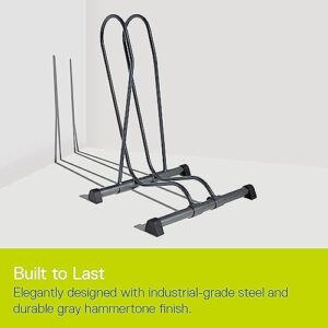 Single Bike Stand Floor by Delta Cycle (2-Pack) - Tool-Free Adjustable Bike Racks for Mountain, Fat Tire, Road Bikes, Freestanding Bicycle Rack for Garage Parking