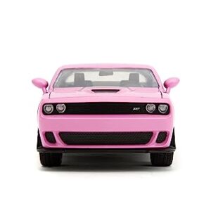 Pink Slips 1:24 2015 Dodge Challenger SRT Hellcat Die-Cast Car, Toys for Kids and Adults(Light Blue/Pink)