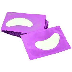 100 Pairs Under Eye Patches, Isolation Eyelash Extension Pads, Under Eye Gel Pads for Pro Salon and Individual, DIY Lashes Extension Supplies (Purple)