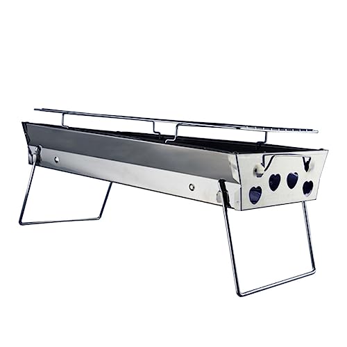 GANAZONO foldable charcoal grill stainless steel barbecue grill metal barbecue grill foldable grill outdoor metal charcoal grill stainless steel charcoal grill bbq grills pot portable