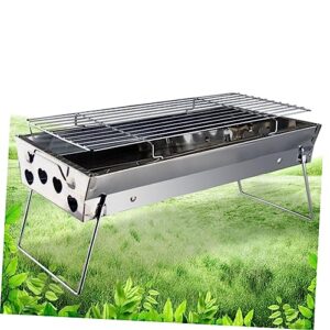 GANAZONO foldable charcoal grill stainless steel barbecue grill metal barbecue grill foldable grill outdoor metal charcoal grill stainless steel charcoal grill bbq grills pot portable