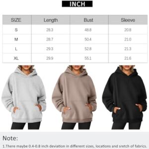 AUTOMET Oversized Hoodies for Women Cute Sweatshirts Fleece Long Sleeve Sweaters Loose Casual Pullover Fall Outfits Y2k Clothes with Pockets 2023 Grey