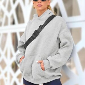AUTOMET Oversized Hoodies for Women Cute Sweatshirts Fleece Long Sleeve Sweaters Loose Casual Pullover Fall Outfits Y2k Clothes with Pockets 2023 Grey