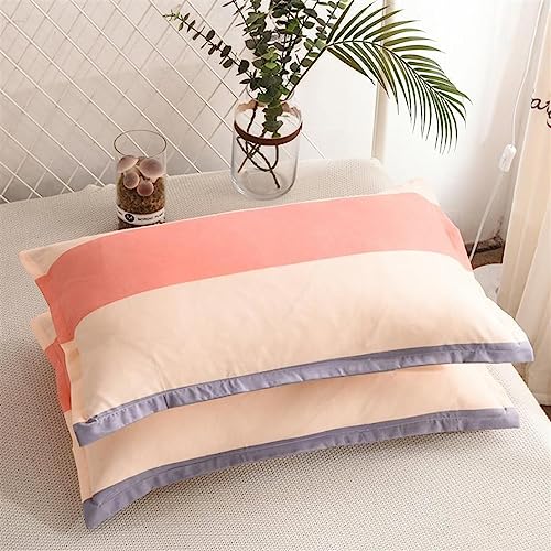 TRYLTBE 100% Brushed Microfiber Pillowcases Set of 2, Comfort Pillow Cases Standard Size, Fade, Stain Resistant with Envelope Closure Bed Pillow Cases (Color : C)