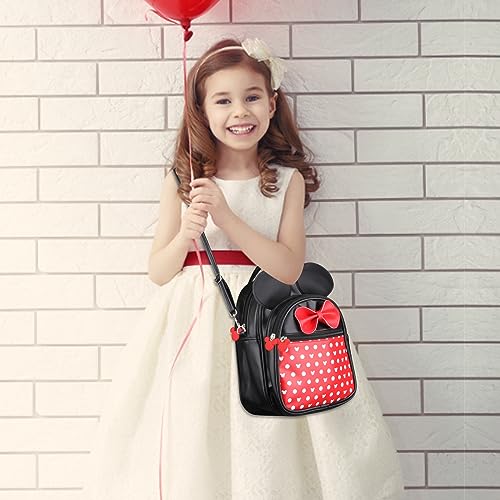 Voikukka Mini Backpacks for Little Girls Backpack Purse Cute Mini Mouse Backpack for Toddler Girl Bag Small Kids Backpacks Gift Leather Travel Backpack Children Backpack