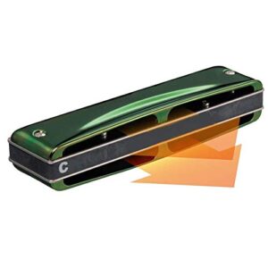 WAAZVXS C-20 Diatonic Harmonica 10 Holes Blues Harp Key Of C Olive Green Professional Musical Instruments C20 (Color : Key of D)