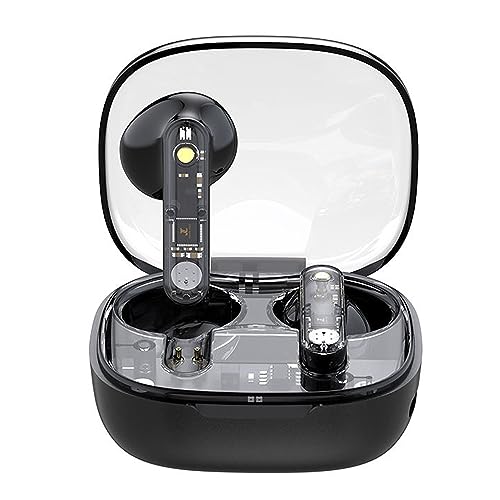 Wireless Headphones, Bluetooth Earbuds ENC Noise Cancelling Translucent Earphones in Ear, HiFi Stereo Dual Microphone Mini Sport Ear Buds with Fast Charging,IP7 Waterproof Sweat Resistant Headphones