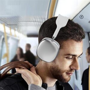 P9 Pro Max Wireless Bluetooth Headphones, Upgrade Soft Cotton Headband, Supports TF, Stereo Sound Over Ear Headset Sports Game Noise Cancelling Earphone (White)