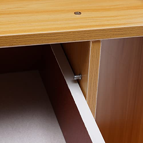 Nightstand Modern Side Table 2 Drawers Wood End Table with Storage Shelf for Bedroom,Living Room,Office,Hotel