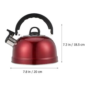 Stainless Steel Tea Pot Stainless Steel Tea Pot Tea Kettle Stovetop Whistling Kettle with Cool Grip Handle for for Kitchen Camping 3 Liter Whistling Stovetop Kettles