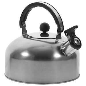 Whistling Teapot Stainless Steel Tea Pot Tea Kettle Stovetop Whistling Kettle with Cool Grip Handle for for Kitchen Camping 3 Liter Whistling Water Kettle