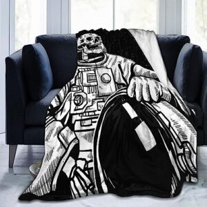 Laridaorio Halloween Throw Blanket, 50"×60“ Skull Fleece Blanket for Men, Women and Kids - Super Soft Lightweight Warm Plush Astronaut Blanket Throw Decor for Bed Sofa Couch