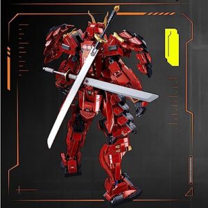 NYCHUS Titan Armored Ninja Mech Warrior Action Figure Model Building Set, 923PCS Double Knife Flow Battle Robot Toy, Cool Super Hero Playset for Teens, Kids, Boys & Girls, Birthday Gift (M38-B1183)