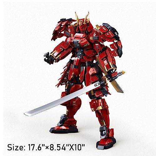 NYCHUS Titan Armored Ninja Mech Warrior Action Figure Model Building Set, 923PCS Double Knife Flow Battle Robot Toy, Cool Super Hero Playset for Teens, Kids, Boys & Girls, Birthday Gift (M38-B1183)