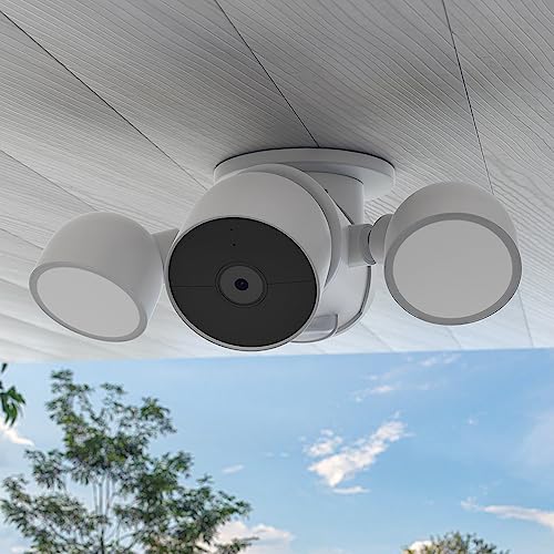Holicfun 90-Degree Ceiling/Eave Mount Adapter for Google Nest Cam with Floodlight - Outdoor Camera
