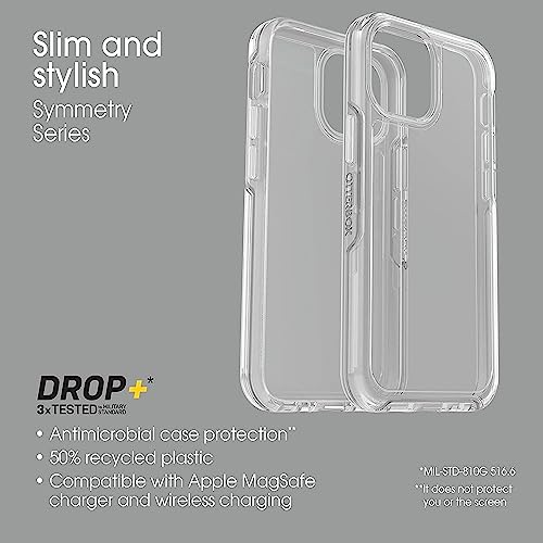 OtterBox iPhone 13 Mini & iPhone 12 Mini (Only) - Symmetry Clear Series Case - Clear - Ultra-Sleek - Wireless Charging Compatible - Raised Edges Protect Camera & Screen - Non-Retail Packaging