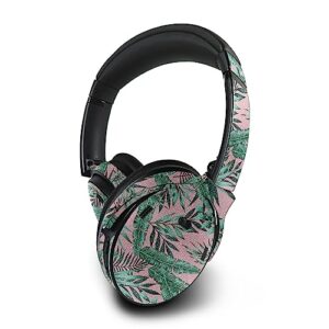 mightyskins glossy glitter skin compatible with bose quietcomfort 45 headphones two tone tropical | protective, durable high-gloss glitter finish | easy to apply