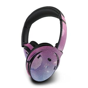 mightyskins glossy glitter skin compatible with bose quietcomfort 45 headphones pink diamond | protective, durable high-gloss glitter finish | easy to apply | made in the usa