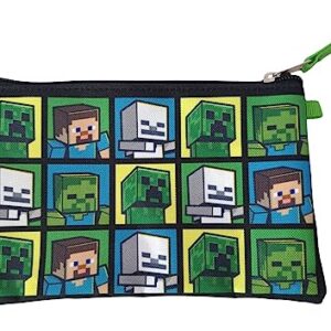 Bioworld Minecraft Creepers 5pc Backpack Bookbag Set Licensed