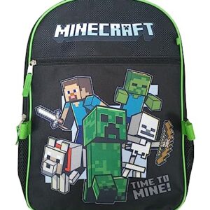 Bioworld Minecraft Creepers 5pc Backpack Bookbag Set Licensed