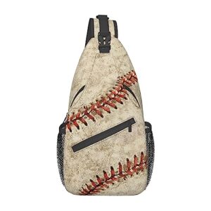 srucddu baseball print sling bag for women, sling backpack crossbody sling bags sling purses for women