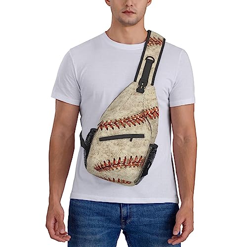 Srucddu Baseball Print Sling Bag For Women, Sling Backpack Crossbody Sling Bags Sling Purses For Women