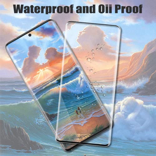 [2+2 Pack] Galaxy S21 Ultra 5G Glass Screen Protector and Camera Protector, HD Clear 9H Tempered Glass Scratch Resistant, Fingerprint Unlock, Full Coverage for Samsung Galaxy S21 Ultra Screen Saver (6.8 Inch)