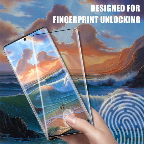 [2+2 Pack] Galaxy S21 Ultra 5G Glass Screen Protector and Camera Protector, HD Clear 9H Tempered Glass Scratch Resistant, Fingerprint Unlock, Full Coverage for Samsung Galaxy S21 Ultra Screen Saver (6.8 Inch)