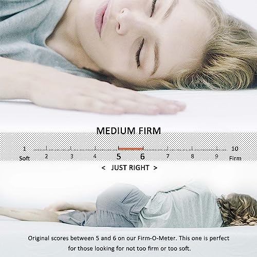 OTRIEK King Size Mattress, 6 Inch Gel Infused Memory Foam Mattress Medium-Firm Mattress for Pressure Relief & Cooling Sleep, CertiPUR-US Certified, Bed in a Box (King)