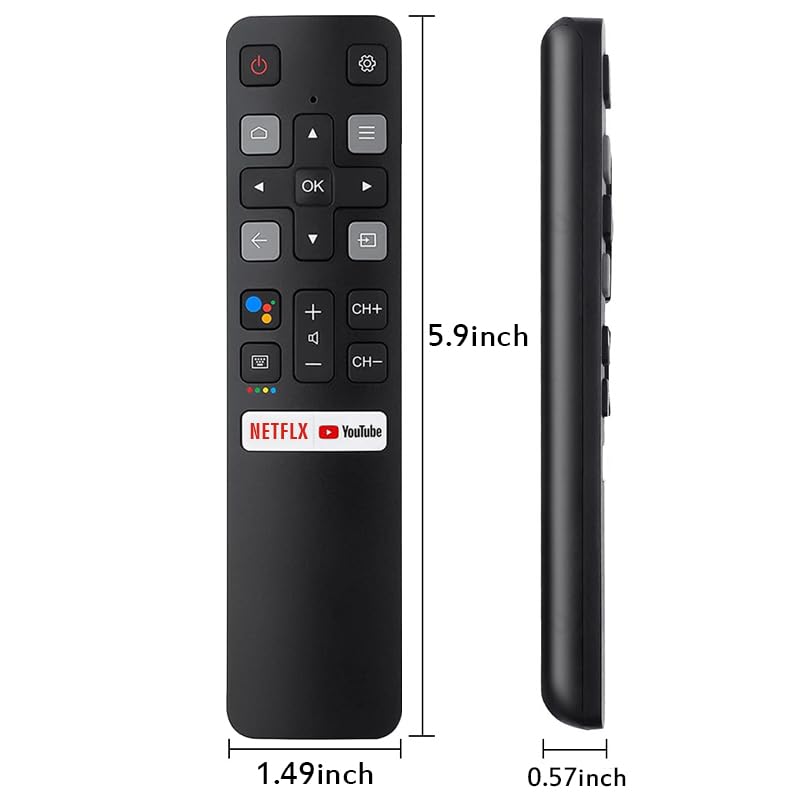 RC802V Universal Remote Control for All TCL Smart TVs, TV Remote Replacement for All TCL Android TV (NO Voice Function)