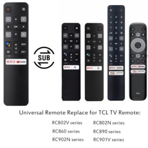 RC802V Universal Remote Control for All TCL Smart TVs, TV Remote Replacement for All TCL Android TV (NO Voice Function)