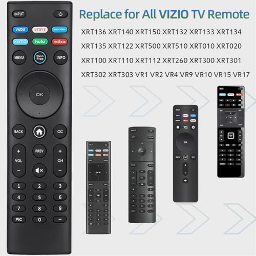 XRT140 Universal Remote Control for All VIZIO Smart TVs, TV Remote Replacement for VIZIO TV Smartcast D-Series E-Series M-Series P/PX-Series V-Series, OLED-Series