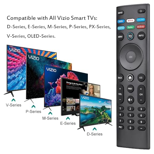 XRT140 Universal Remote Control for All VIZIO Smart TVs, TV Remote Replacement for VIZIO TV Smartcast D-Series E-Series M-Series P/PX-Series V-Series, OLED-Series