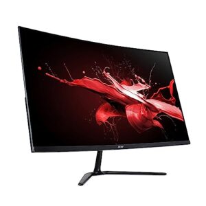 acer Nitro 31.5" Curved FHD Monitor, 32 inch 1500R Zero-Frame Display, FreeSync, 75Hz Refresh Rate, 1ms Response time, Adjustable Tilt, HDMI, VGA w/GM Accessory, Black