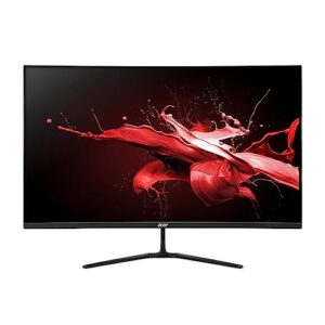 acer Nitro 31.5" Curved FHD Monitor, 32 inch 1500R Zero-Frame Display, FreeSync, 75Hz Refresh Rate, 1ms Response time, Adjustable Tilt, HDMI, VGA w/GM Accessory, Black