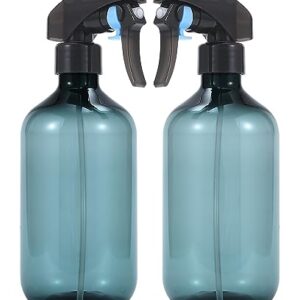 Yebeauty Plant Mister Spray Bottle, 2Pcs 17oz 500ml Fine Mist Plant Atomizer Watering Sprayer Bottle for Gardening Cleaning Solution with Top Pump Trigger Water, Clear Blue