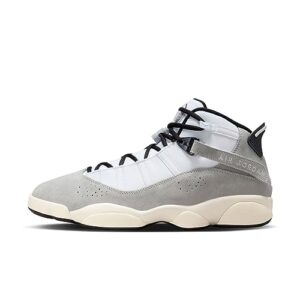 Air Jordan 6 Rings FJ4650-077 Men's Cement Gray Leather Basketball Sneaker Shoes (us_Footwear_Size_System, Adult, Men, Numeric, Medium, Numeric_10_Point_5)