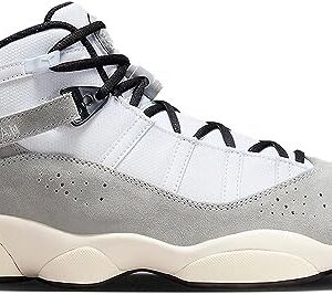 Air Jordan 6 Rings FJ4650-077 Men's Cement Gray Leather Basketball Sneaker Shoes (us_Footwear_Size_System, Adult, Men, Numeric, Medium, Numeric_10_Point_5)