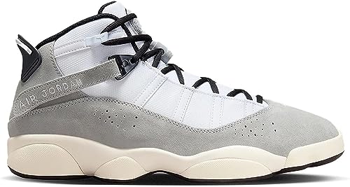 Air Jordan 6 Rings FJ4650-077 Men's Cement Gray Leather Basketball Sneaker Shoes (us_Footwear_Size_System, Adult, Men, Numeric, Medium, Numeric_10_Point_5)