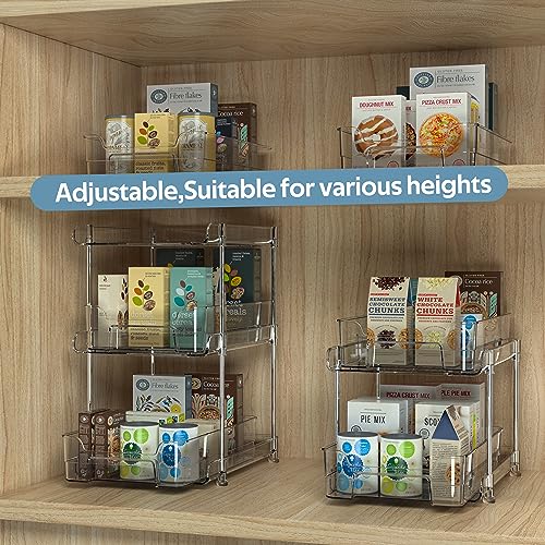 JUJEKWK Bathroom Storage 3 Tier, Clear Under Sink Organizer, Bathroom Organizers Under Sink, Bathroom Accessories, Bathroom Decor, Drawer Organizer