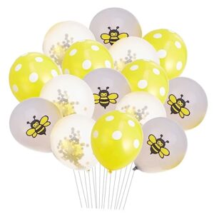 totority 30pcs 12 day balloons honey bee balloons baby shower balloons bee themed balloons yellow balloons yellow pastel balloon yellow bee balloon decorative items child animal