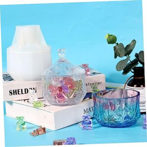 CORHAD 2 Pcs Box Storage Box Mold Jewelry Container Handmade Craft epoxy Jewelry epoxy Silicone jar Cosmetic Tabletop epoxy Storage Container Mold Crystal Silica Gel White Accessories