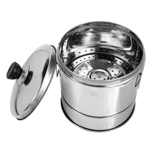 hakidzel stainless steel rice steamer sushi server sushi bucket rice bucket steam baskets dumpling steamed rice holder stainless steel steam pan rice serving bucket small tools sticky rice