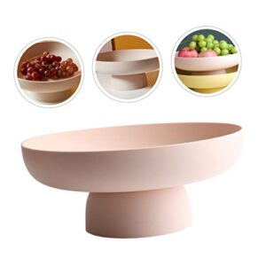 BESTOYARD 2pcs Fruit tray footed fruit bowl ceramic dip bowls holder dessert display stand footed bowl dessert tower stand cake display round cake pan household dish kitchen bowl hollow pp