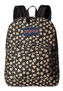 jansport superbreak one backpack (glitter hearts)