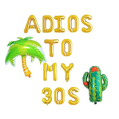 Adios To My 30s Balloons, Fiesta Mexican 40th Birthday Party ...