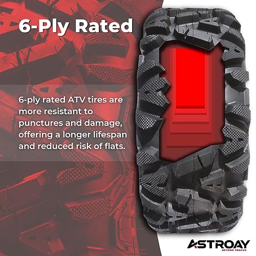 Astroay Knight 27 x 8-12 ATV/UTV All-Terrain Tire - Exceptional Traction and Control | Puncture & Abrasion Resistant | Optimal Grip for Enhanced Maneuverability Off-Roading