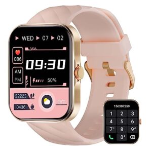 valyv smart watch for men women (answer/make calls) 1.91” hd fitness tracker watch with 100+ sports modes activity tracker with heart rate sleep monitor smartwatch for ios and android phone (pink)